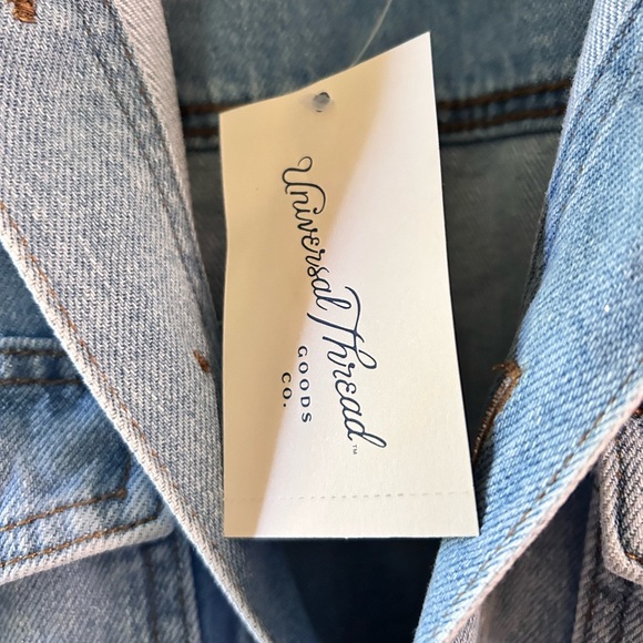 Women's Short Sleeve Romper - Universal Thread™ Light Wash - Picture 4 of 7